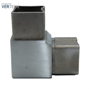 Brushed stainless 90 Degree Zc Rail connector-48H