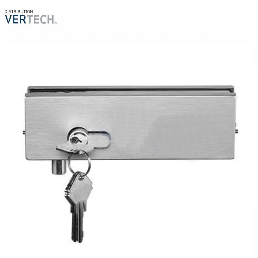 Corner patch door lock with sleek bolt BSS