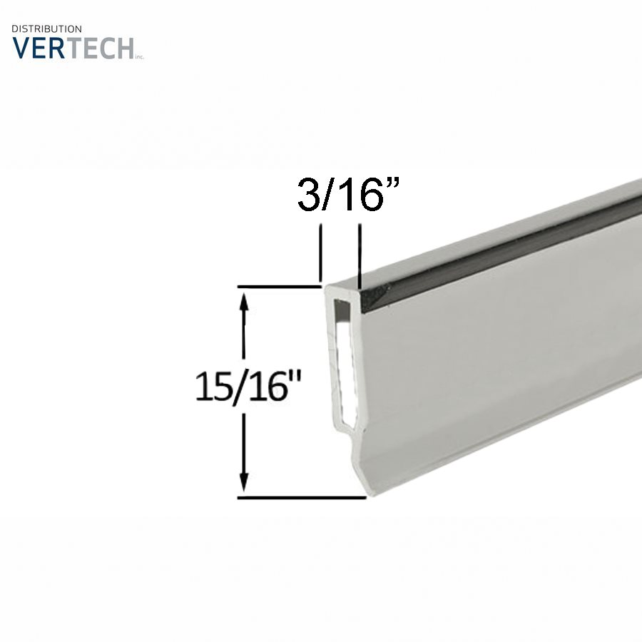 PARCLOSE 3 / 16 X 15 / 16 X 8' PVC BLANC (AGP 17-GIE-04)