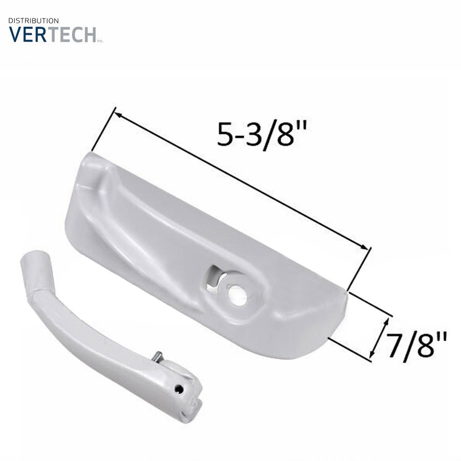 COVER & HANDLE PVC WHITE ROTO